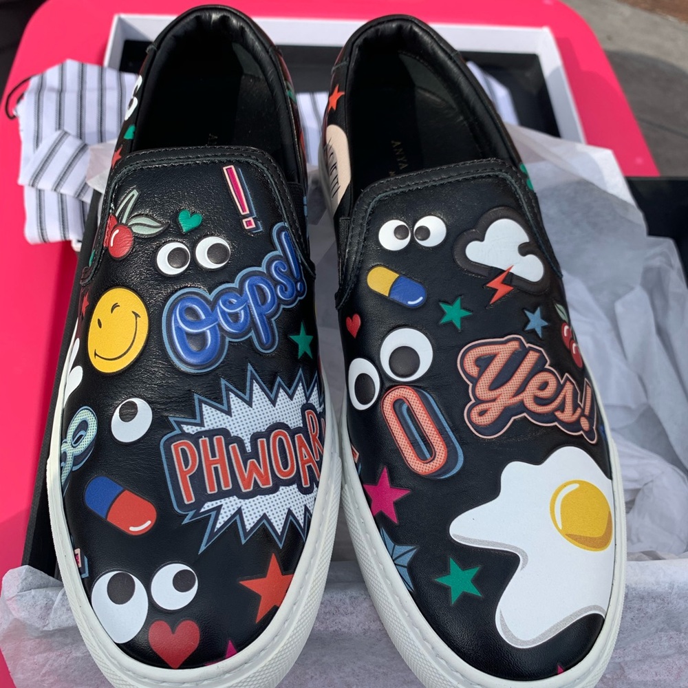 Anya Hindmarch Slip On All Over Sticker Skater